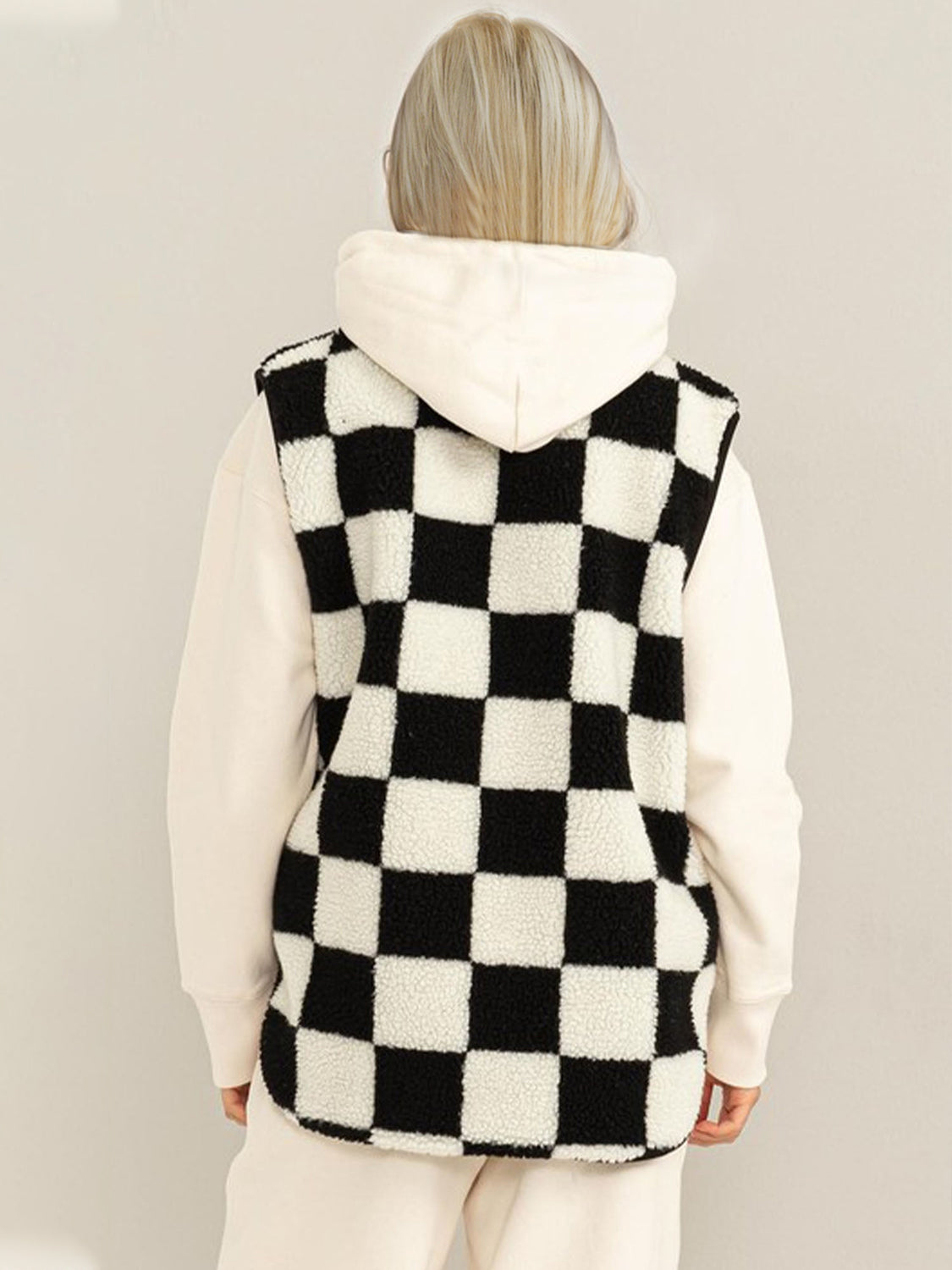 Thelmy Zip Up Checkered Vest Cost