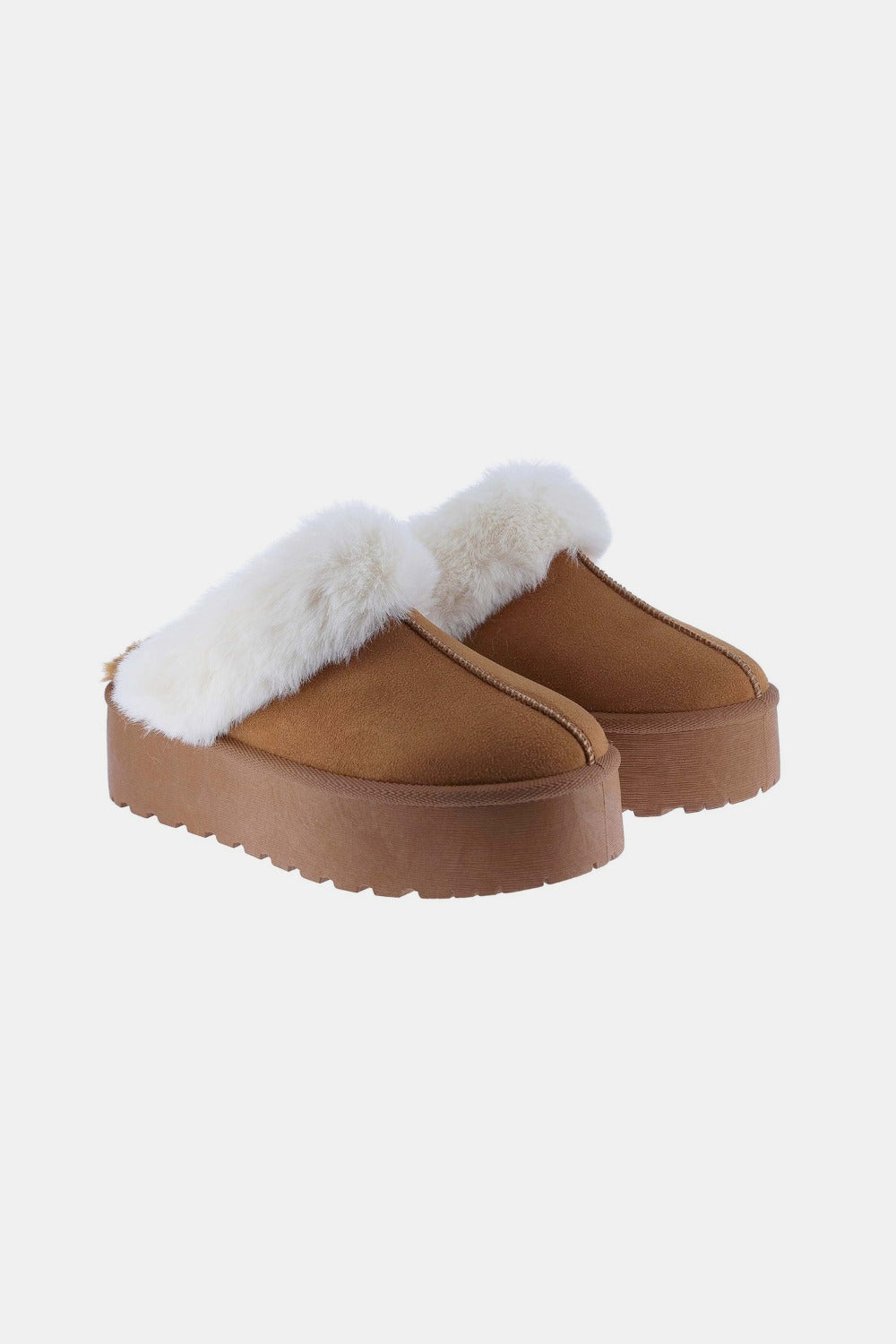Thick Bottom Fur Trim Snow Slip ons