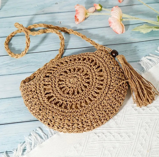 Straw Bag with Tassel