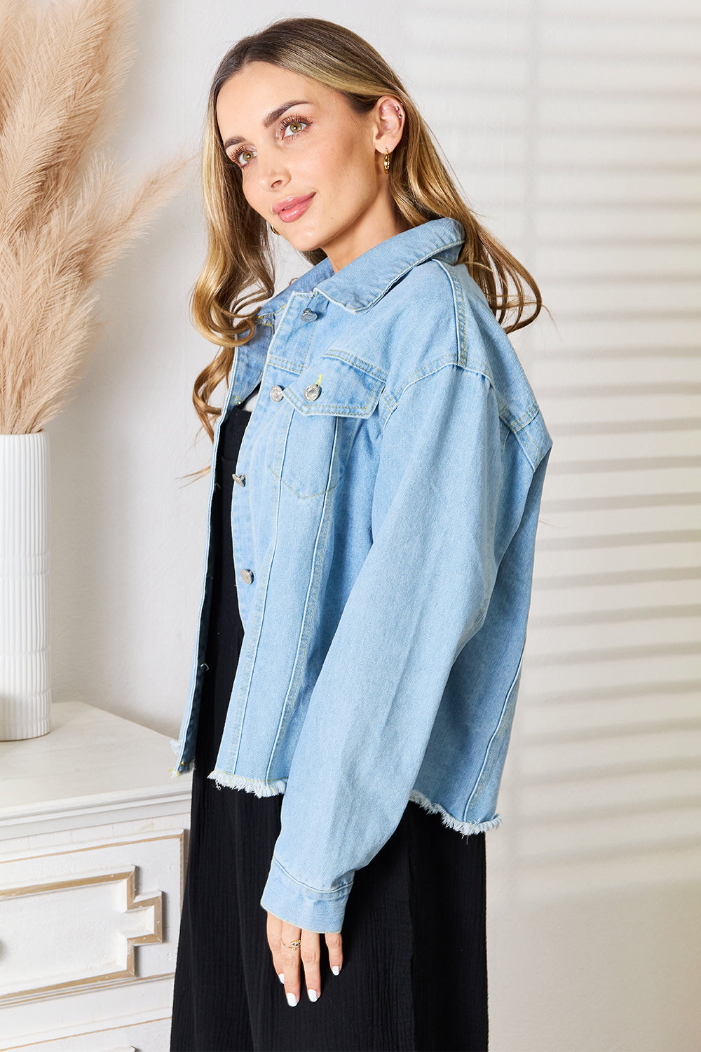 Raw Hem Denim Jacket