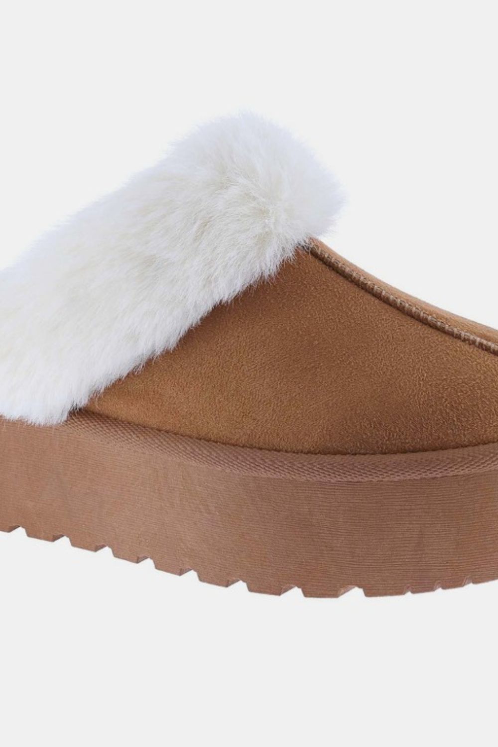 Thick Bottom Fur Trim Snow Slip ons