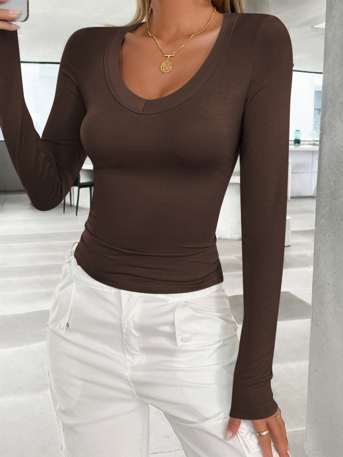Lovelet V-Neck Long Sleeve Top