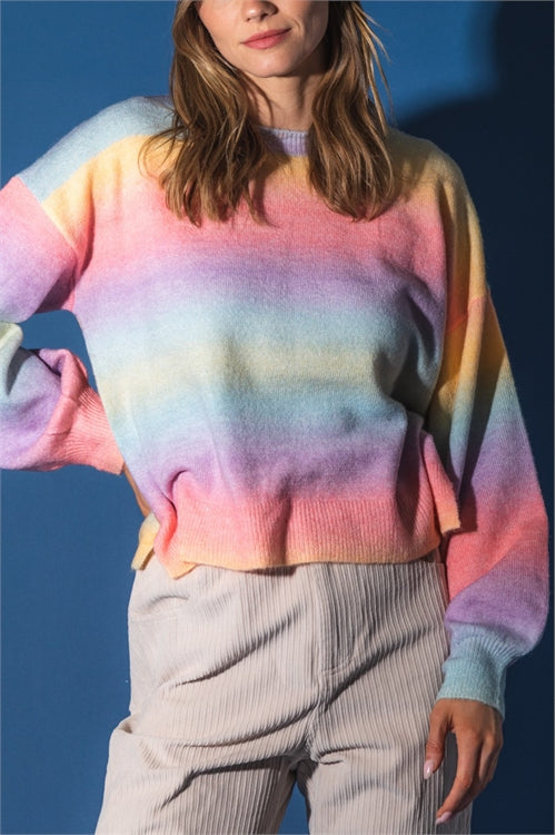 Lucia Rainbow Ombre Sweater