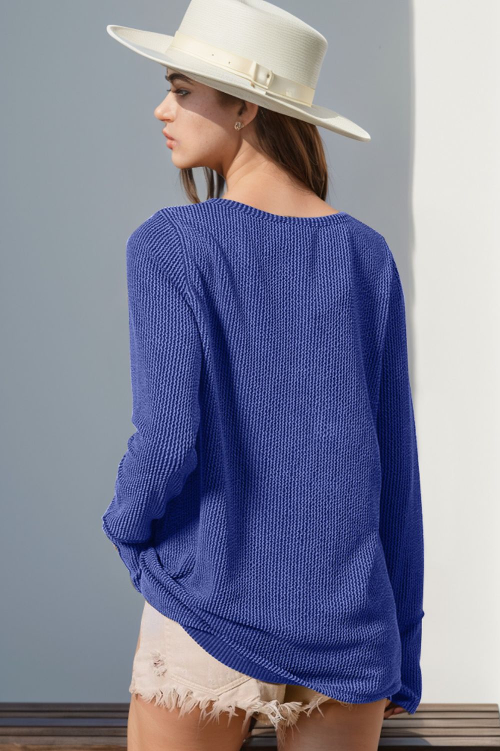 Sophie Notched Thumbhole Long Sleeve T-Shirt