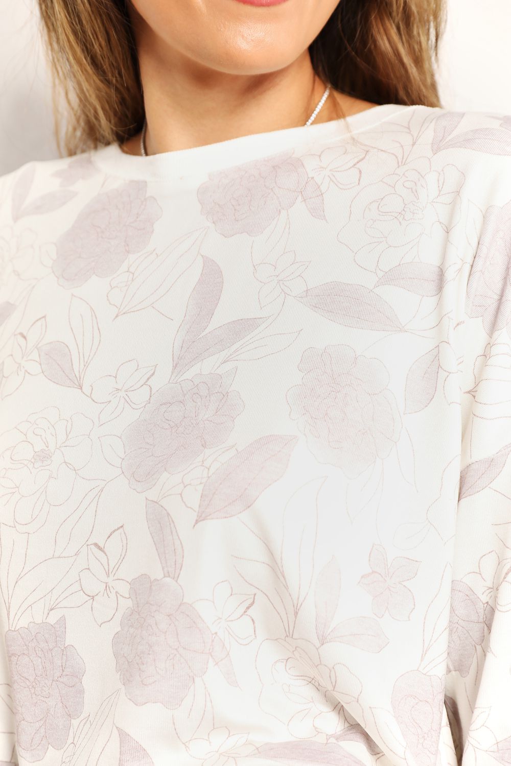 Lella Floral Long Sleeve Top and Shorts Loungewear Set