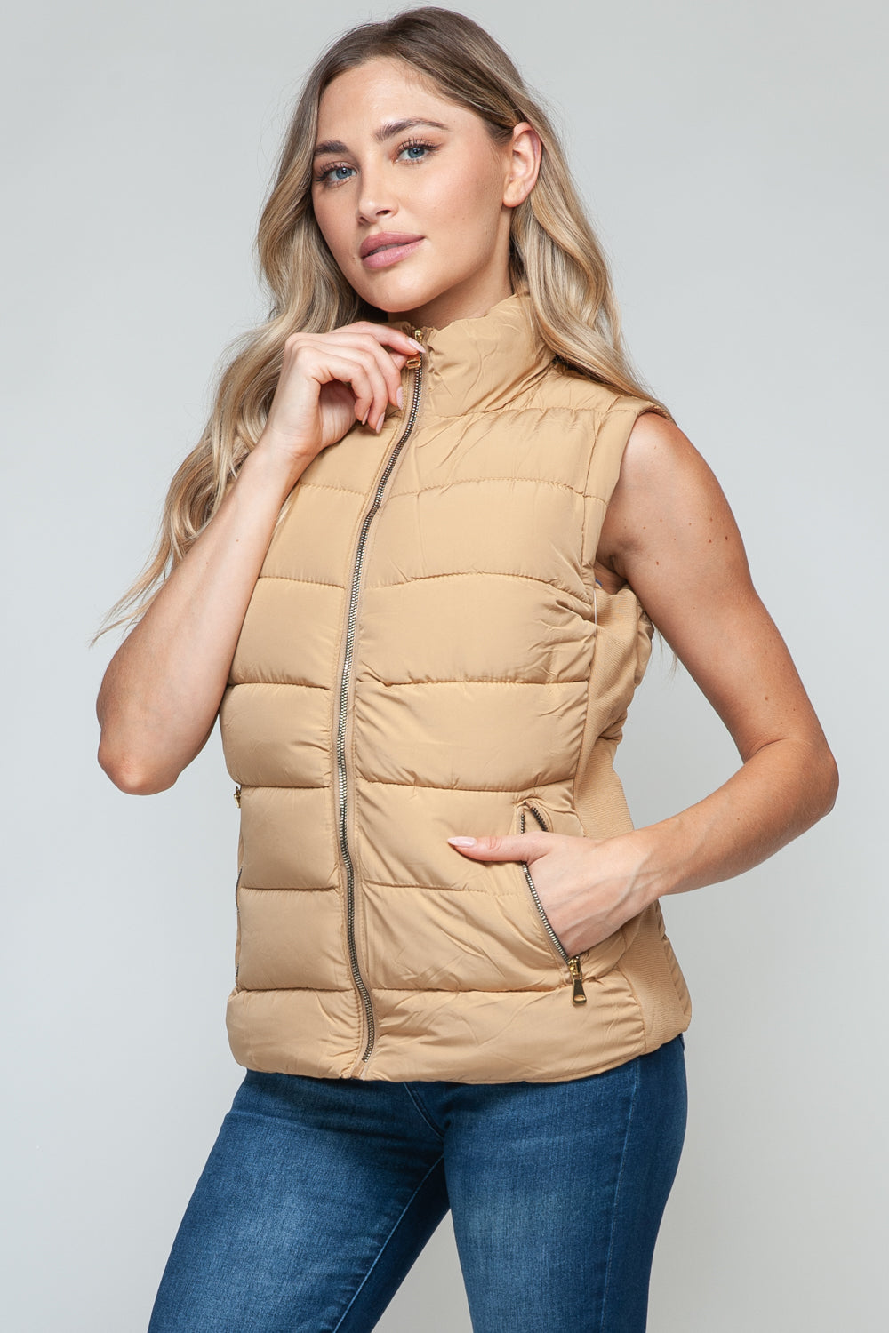 Kara Turtleneck Puffer Vest with Pockets
