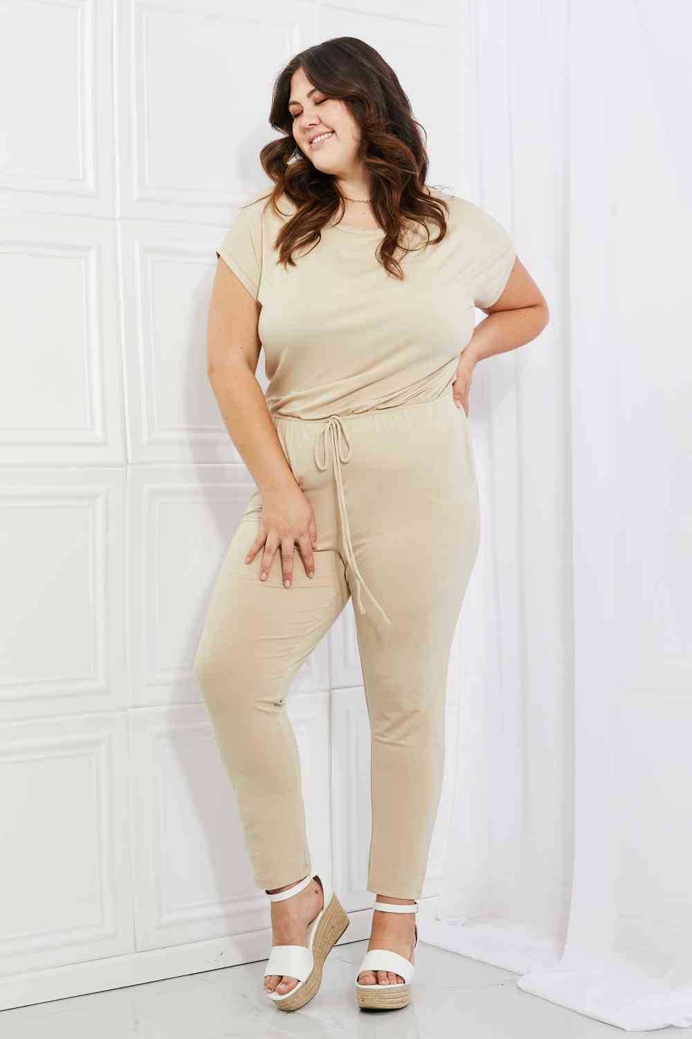 Louis Comfy Days Full Size Boat Neck Jumpsuit